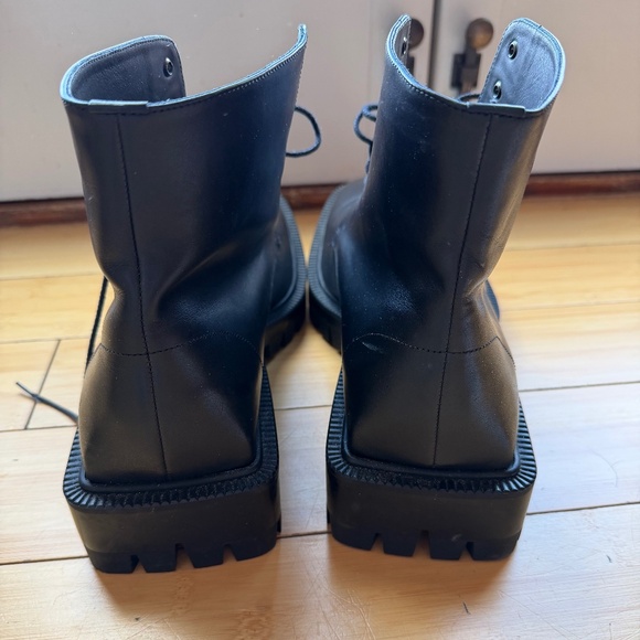 Balenciaga Trooper Lace-Up Leather Boots, Size 13, Black - Picture 4 of 4